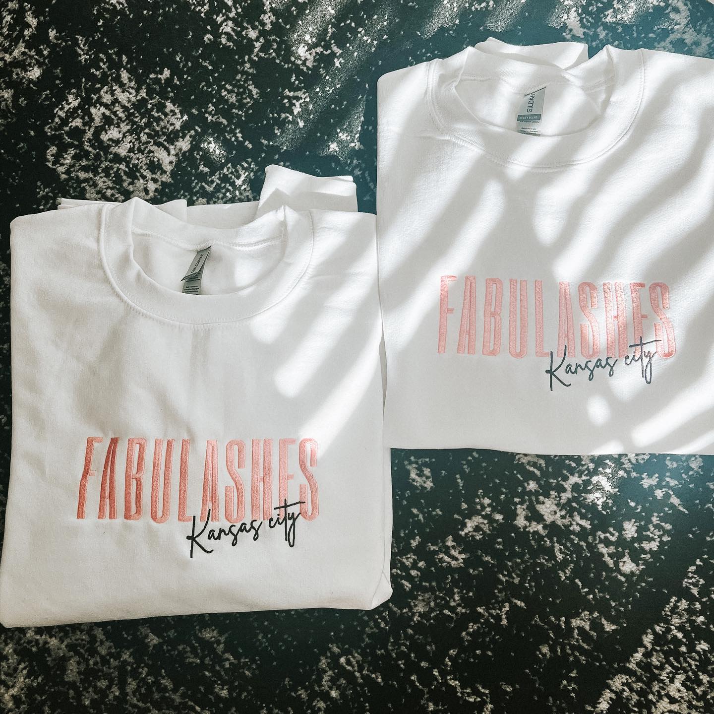 fabulashes kanasas city embroidered sweatshirt